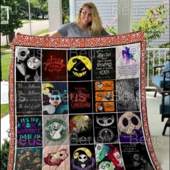 Jack Skellington Movie Chapter Watching Quilt Blanket