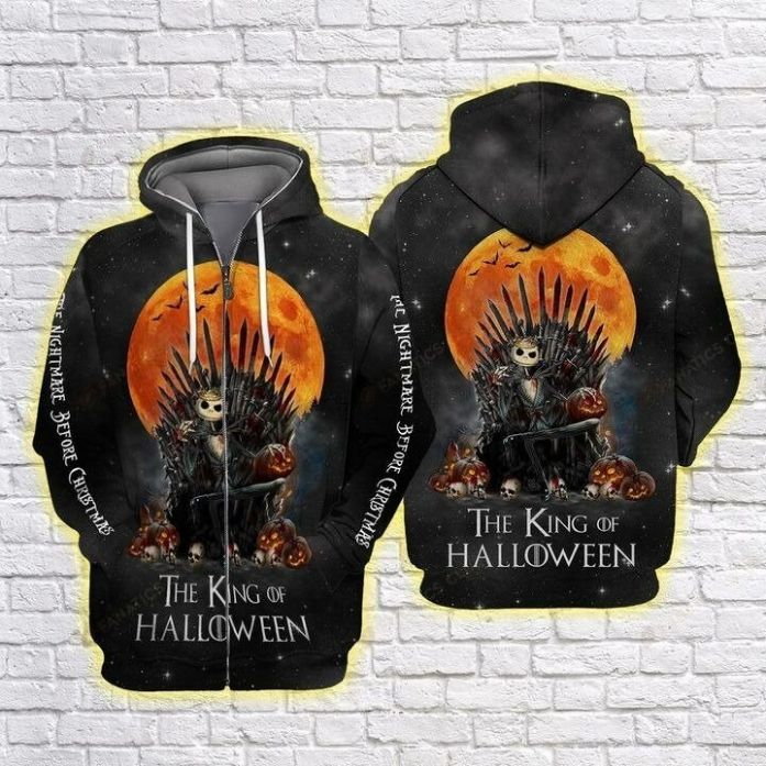Jack Skellington The king Of Halloween 3D Hoodie