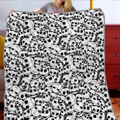 Jack Skellington White Faces Nightmare Before Christmas Quilt Banket