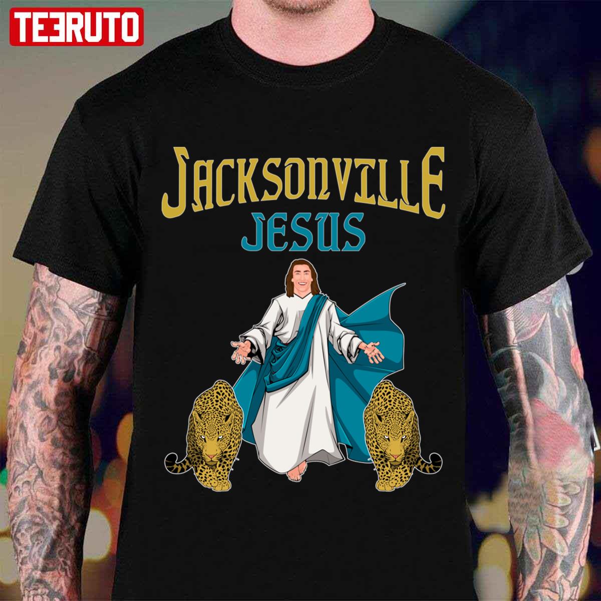 Jacksonville Jesus Trevor Lawrence And His Jaguars Unisex T-shirt - Teeruto