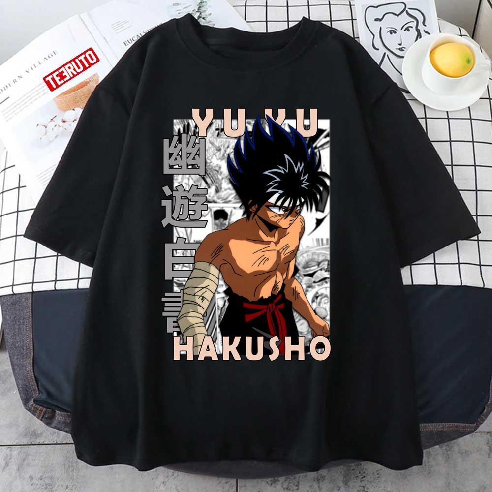 Jaganshi Hiei Ghost Files Yuyu Hakusho Manga Style Design Unisex T-shirt