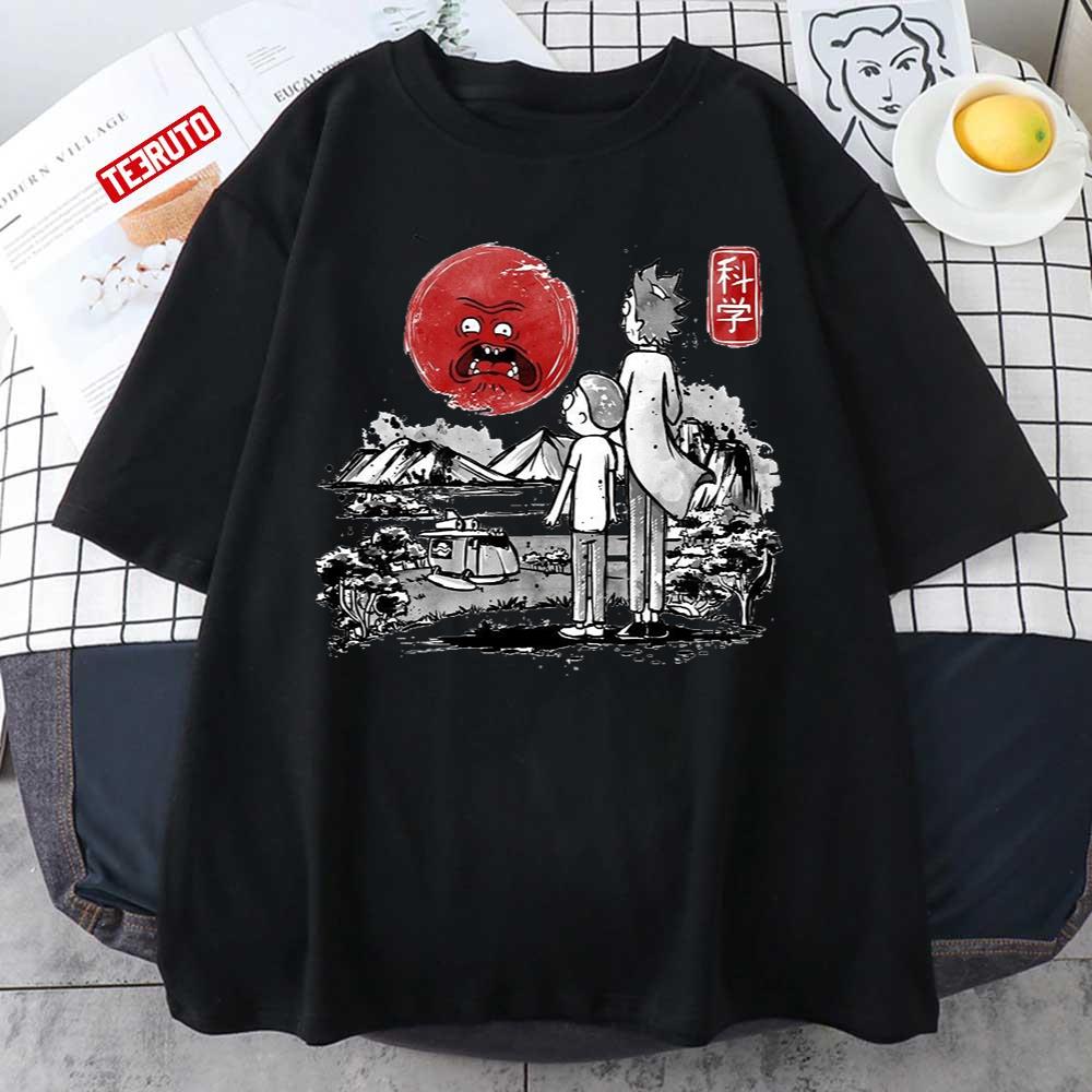 Japanese Sumi Art Rick And Morty Unisex T-shirt