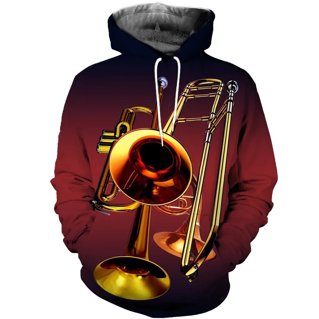 Jazz Music 3D All Over Printed AOP Unisex Hoodie