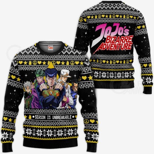 Jojo’s Bizarre Adventure Ugly Christmas Xmas Knitted Sweater