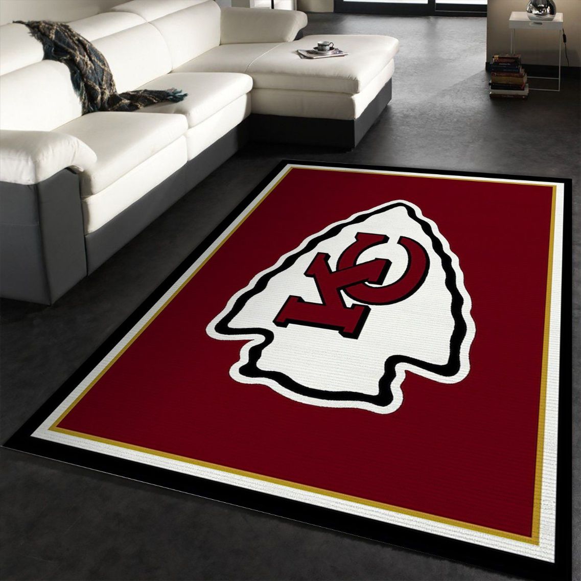 Kansas City Chiefs Imperial Spirit Rug NFL Area Rug Carpet, Living room and bedroom Rug, Floor Decor Home Decor