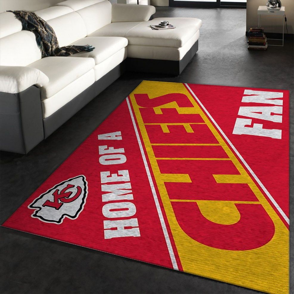 Kansas City Chiefs Team NFL Area Rug Carpet, Bedroom, Christmas Gift US Decor