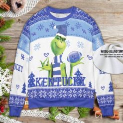 Kentuckyy Wildcats Grinch Ugly Wool Knitted Xmas Matching Sweater