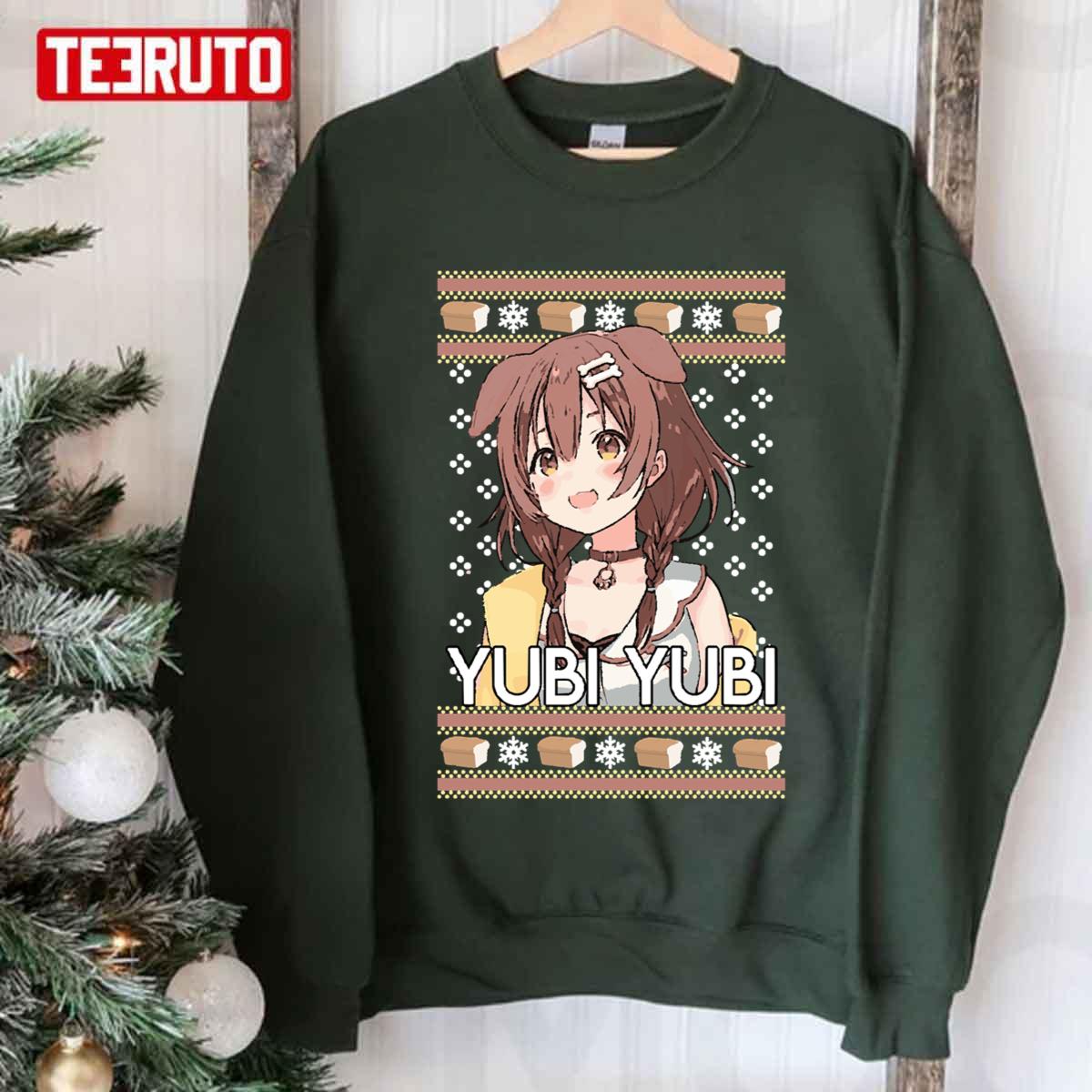 Korone Yubi Yubi Hololive Anime Girl Christmas Ugly Unisex T-Shirt