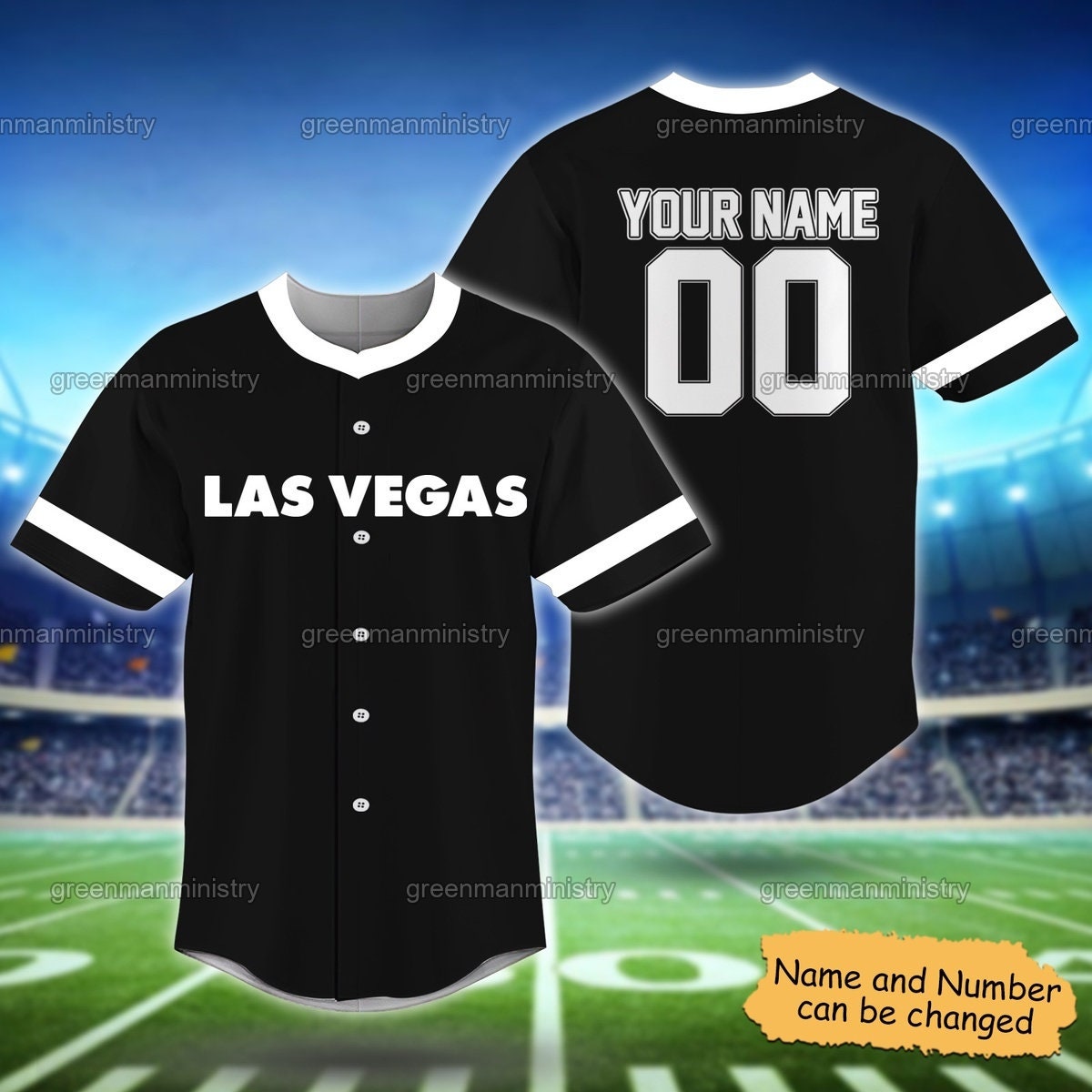 Las Vegas Baseball Men Personalized Name And Number Sports Birthday Jersey Shirt