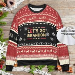Let’s Go Brandon Deer Ugly Wool Knitted Xmas Matching Sweater