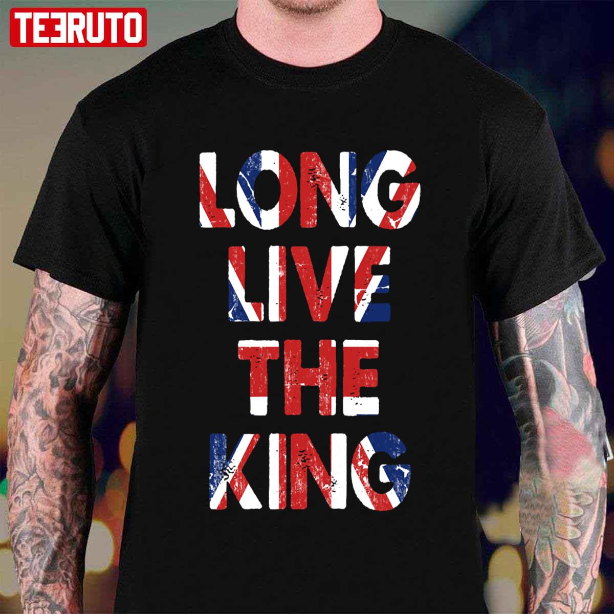 Long Live King Charles Iii Uk Flag Vintage Unisex T-shirt