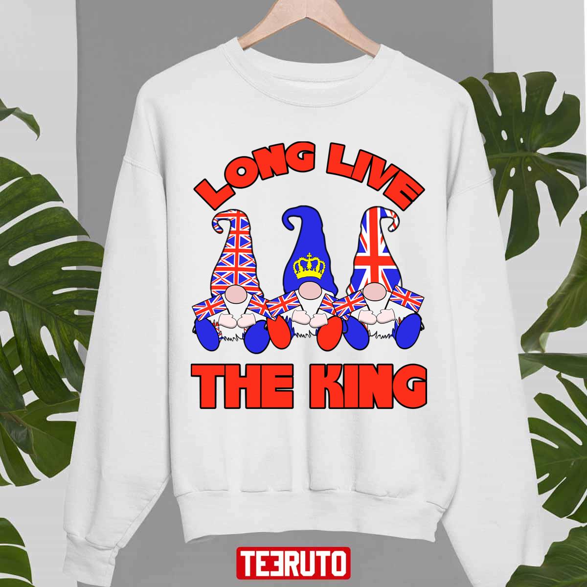 Long Live The King Gnomes British Flag Unisex Sweatshirt