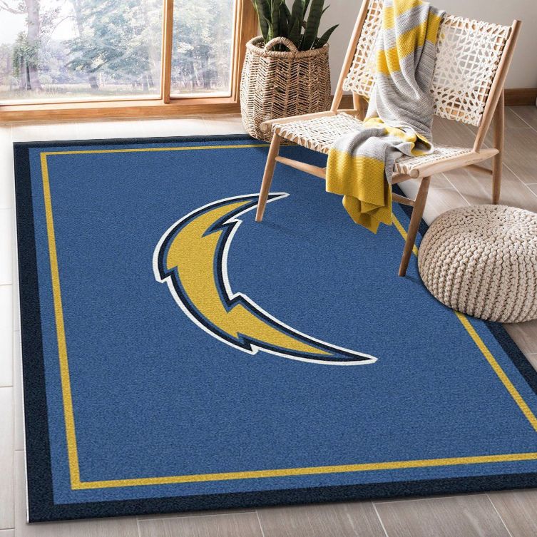 Los Angeles Chargers Imperial Spirit Rug NFL Area Rug, Bedroom, Family Gift US Decor