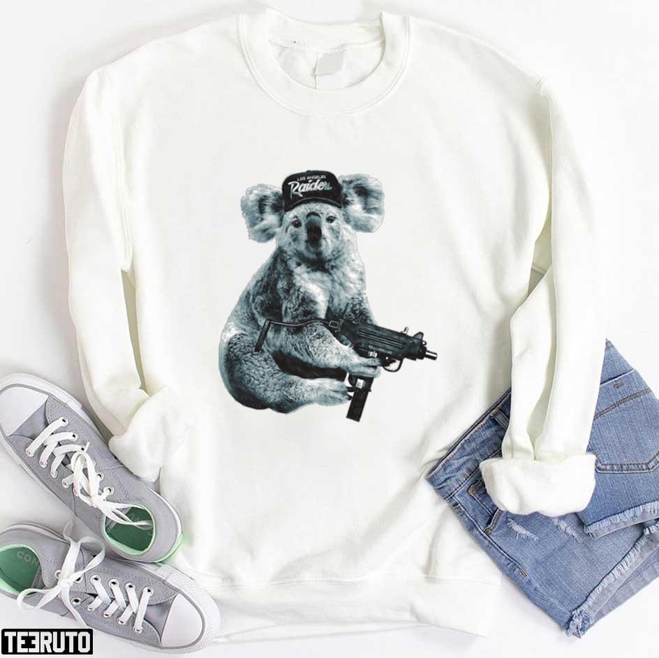 Los Angeles Raiders Uzi Does It Cool Koala Unisex T-shirt