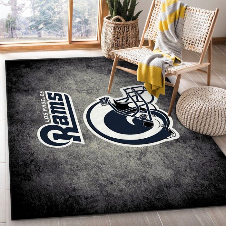 Los Angeles Rams Imperial Distressed Rug NFL Area Rug For Christmas, Living Room Rug, Home US Decor