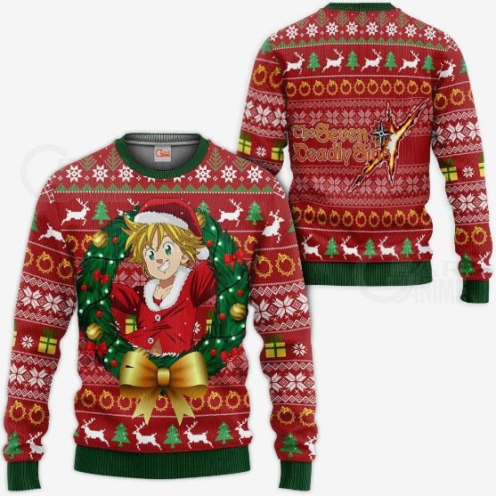 Meliodas Ugly Christmas Seven Deadly Sins Xmas Knitted Sweater