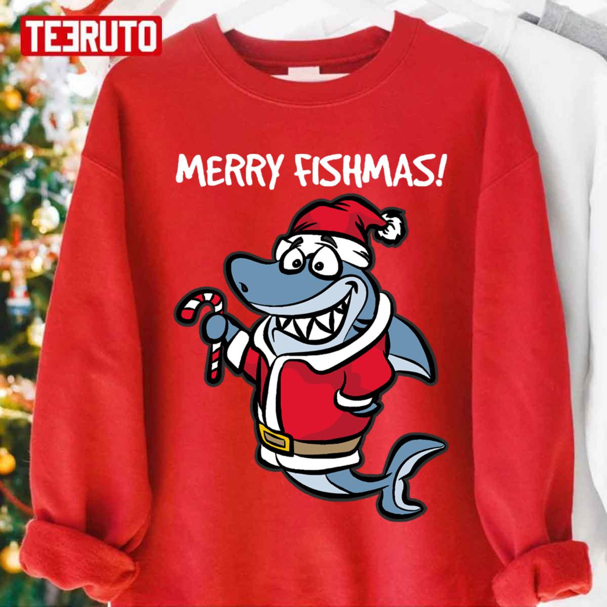 Merry Fishmas Shark Unisex Sweatshirt