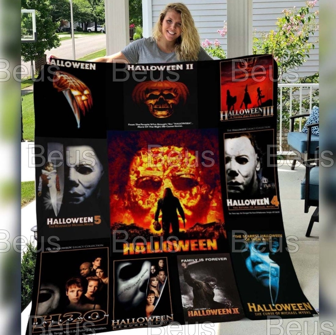 Michael Myers Scary Movies Halloween Fleece Blanket