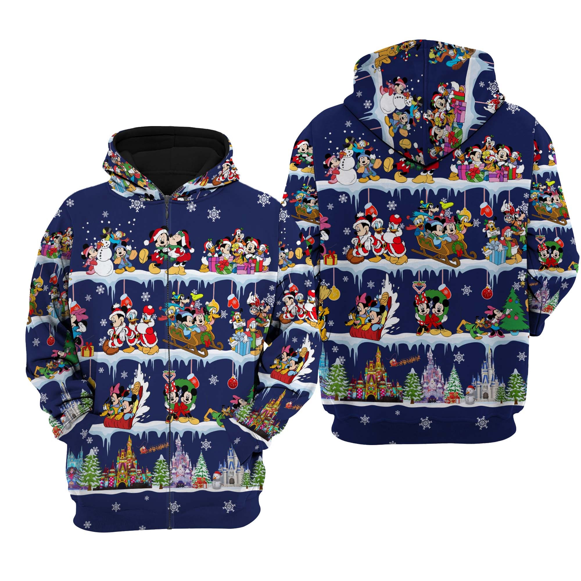 Mickey & Friends Christmas Disney AOP Unisex Hoodie