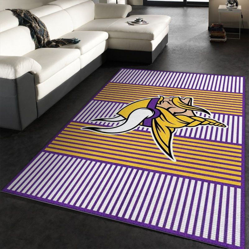 Minnesota Vikings Imperial Champion Rug NFL Area Rug, Bedroom, US Gift Decor