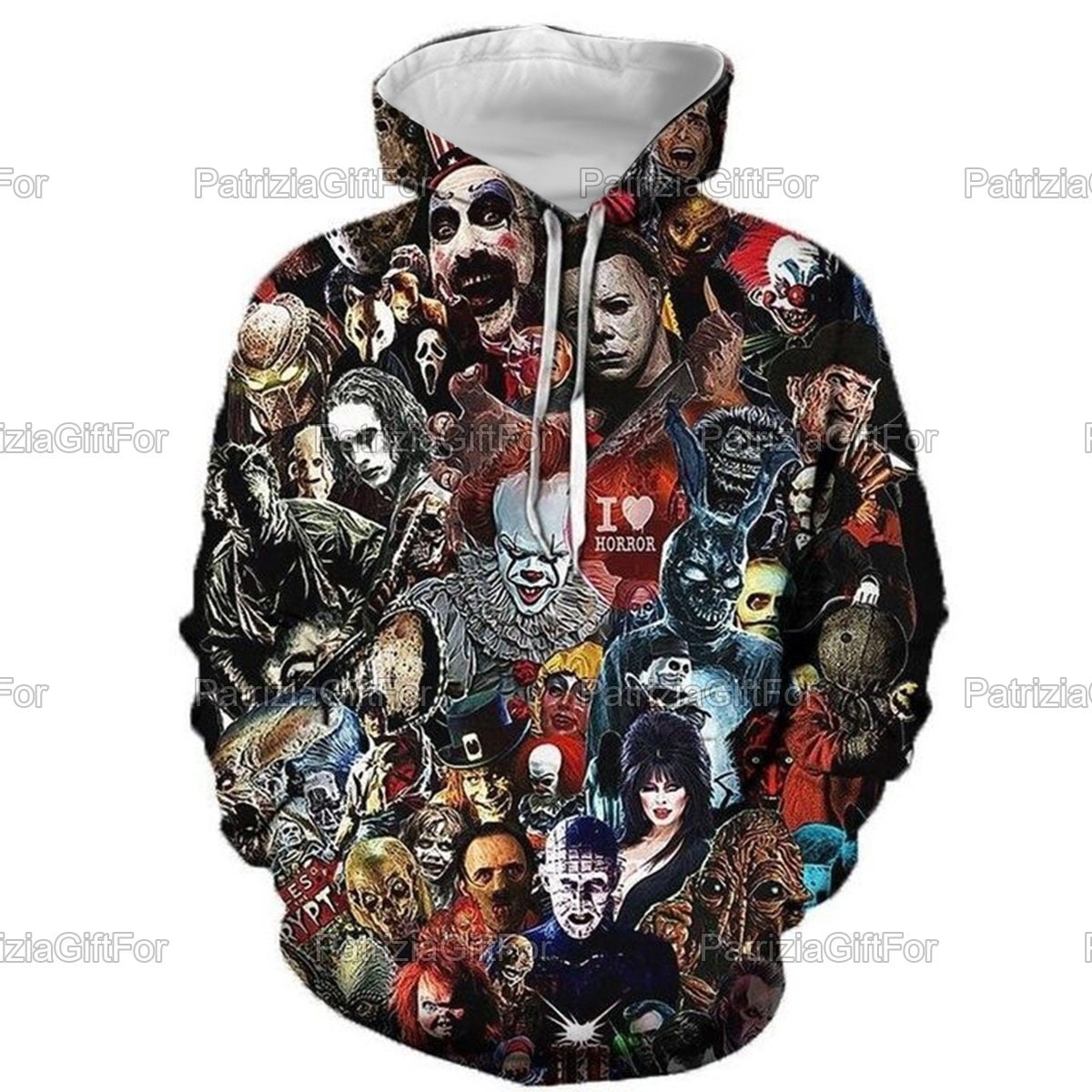 Movie Horror 3D Horror Halloween Halloween Women Horror Movie Men Women Halloween Gift Mother Day Gift AOP Unisex Hoodie