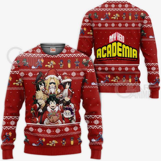 My Hero Academia Ugly Christmas Anime Custom Xmas Va09 Knitted Sweater