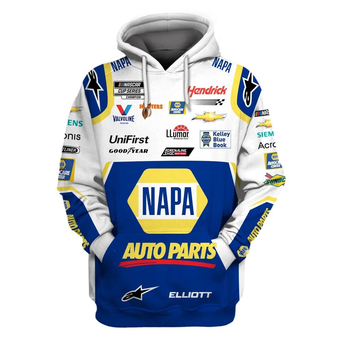 Napa 3D Auto Parts F1 Racing Team Elliott Team AOP Unisex Hoodie