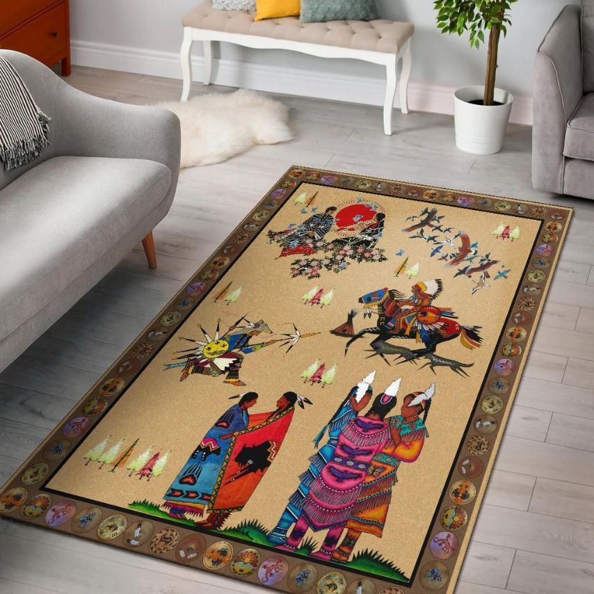 Native Descendants Native American Area Rug Carpet - Teeruto