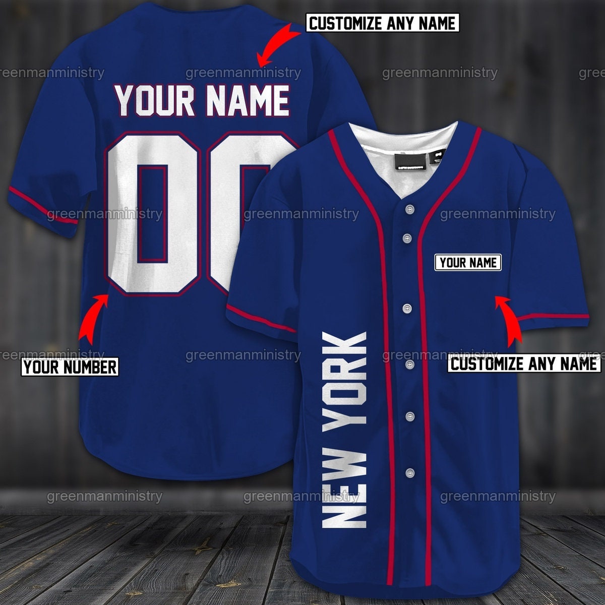  DAY DAY Baseball Jerseys Customized Button Down