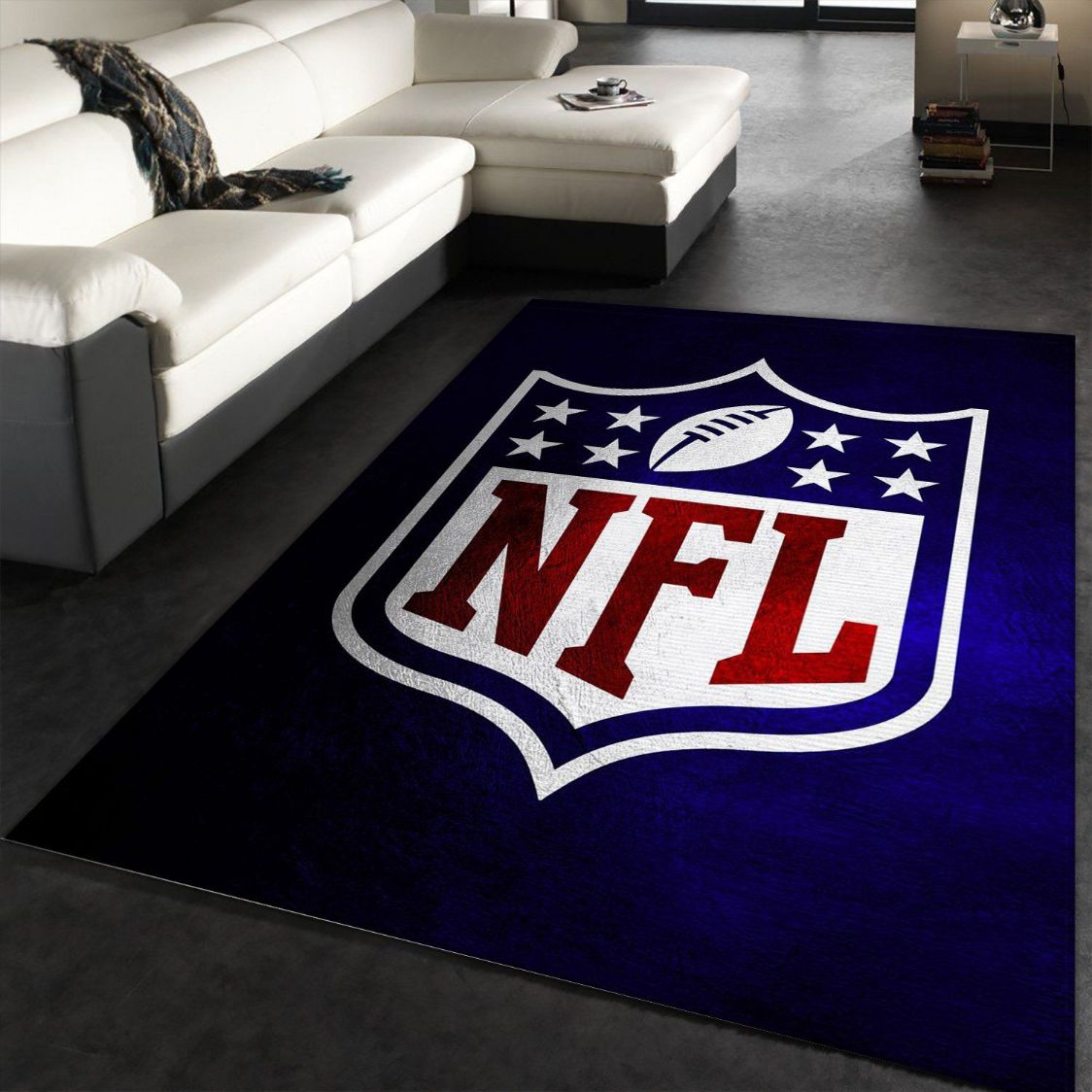Nfl Blue NFL Area Rug Carpet, Living Room Rug, Floor Decor Home Decor