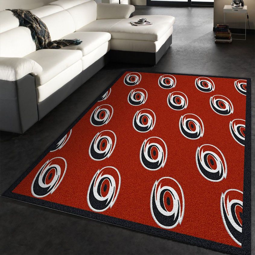 Nhl Repeat Carolina Hurricanes Area Rug Carpet, Bedroom Rug, US Gift Decor