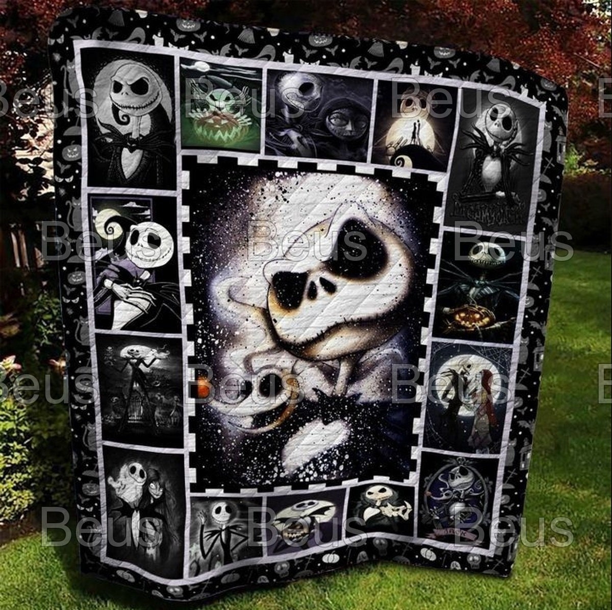 Nightmare Before Christmas Jack Skellington Love Quilt