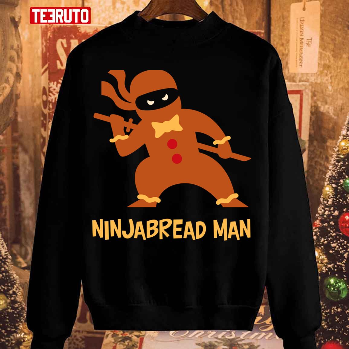 Ninjabread Man Funny Christmas Gingerbread Lover Unisex Sweatshirt