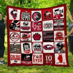NIU Northern Illinois Hukies Ncaa Collection Quilt Blanket