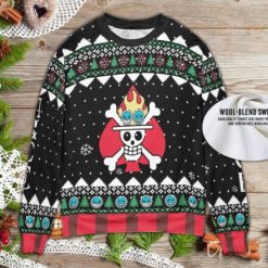 One Piece Anime Manga Fan Skull Pirate Ugly Christmas Sweater