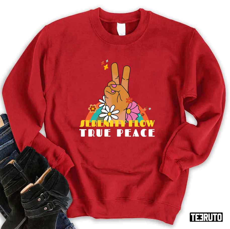 Peace Hand Sign Serenity Flow True Peace Unisex Sweatshirt