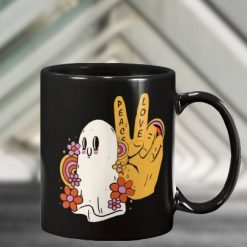 Peace Love Ghost Floral Boo Ghost Flower Boo Halloween Gift