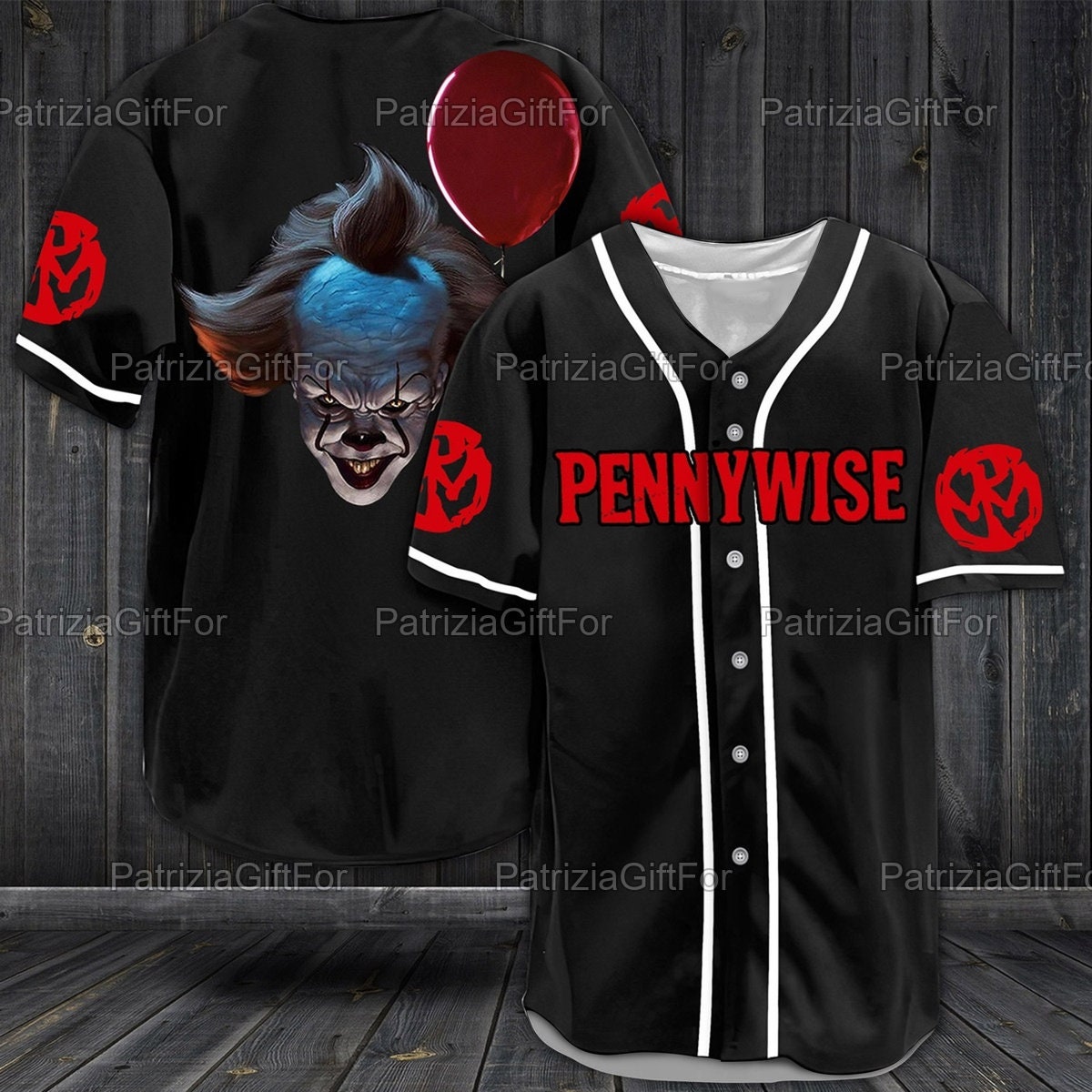 Pennywise Baseball Jersey Horror Movie Halloween Gift Shirt