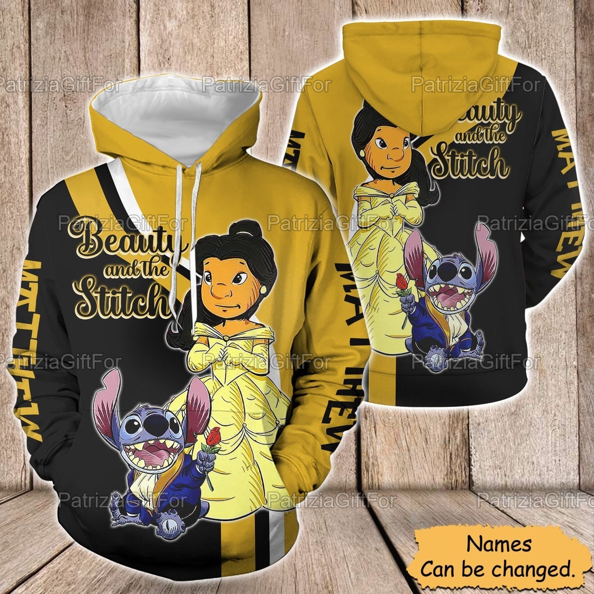 Personalized Stitch 3D Beauty And Stitch