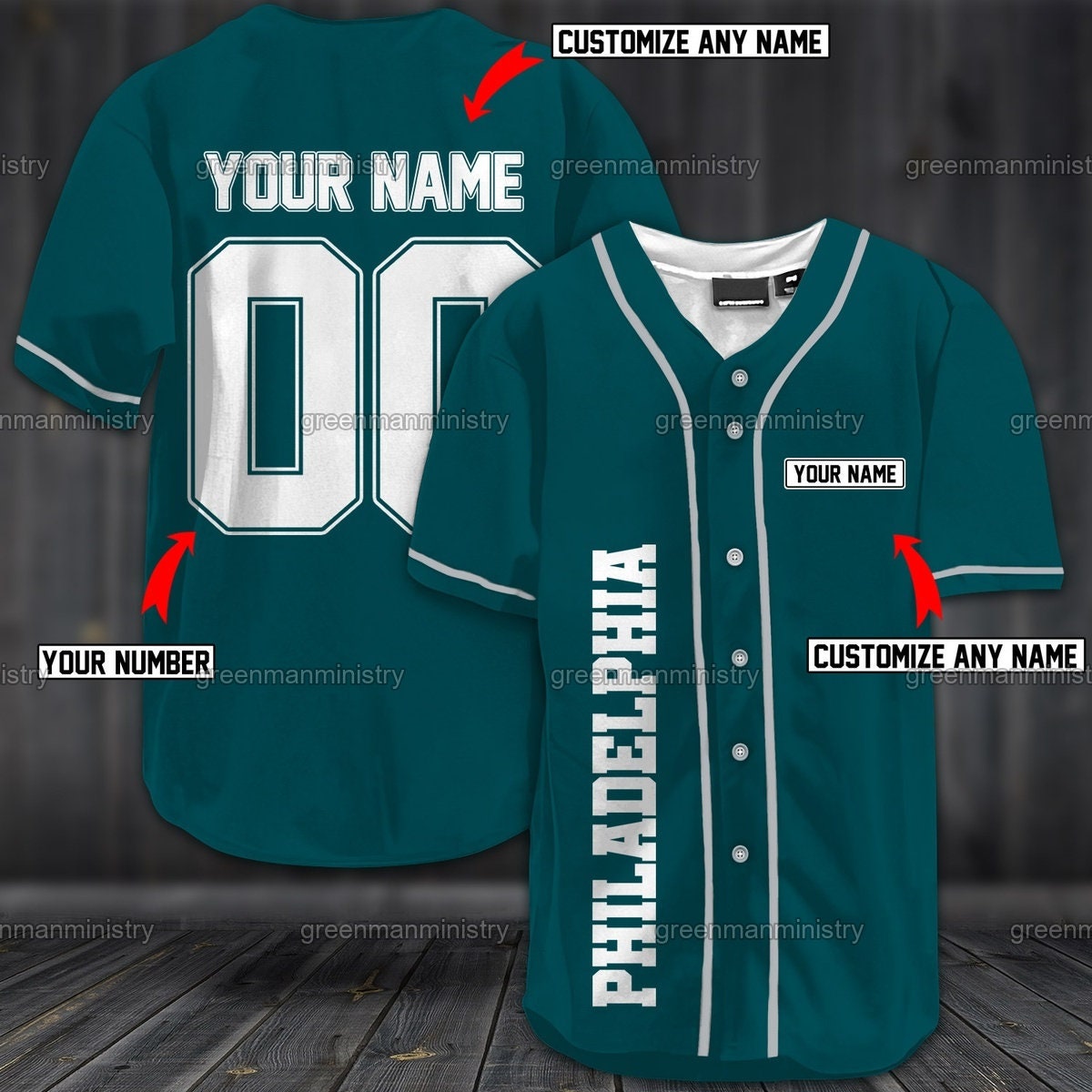 Philadelphia Baseball Jersey Custom Name And Number Sports Dad Shirt Gift