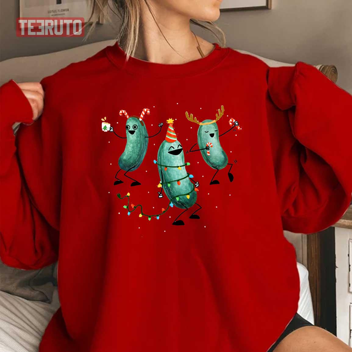 Pickle Christmas Lights Unisex Sweatshirt