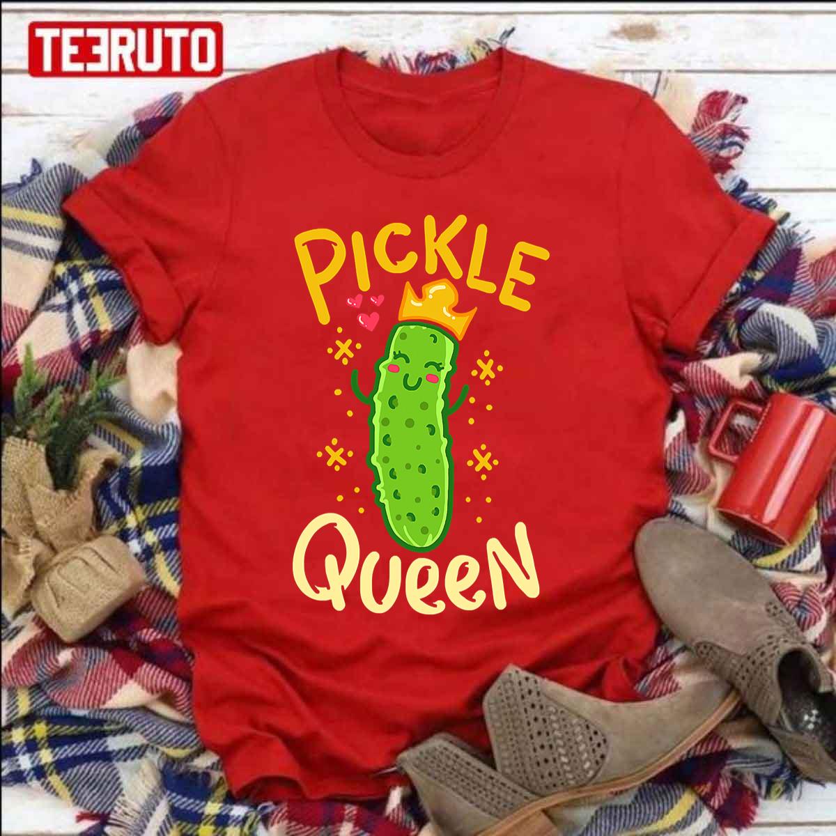 Pickle Queen Vegan Funny Cucumber Vegetable Unisex Sweatshirt