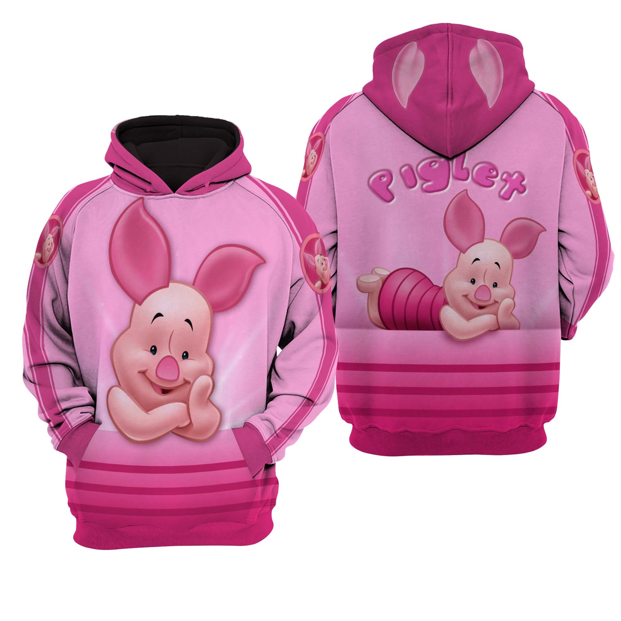 Piglet Pink Disney AOP Unisex Hoodie