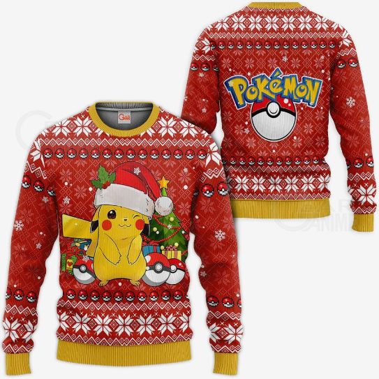 Pikachu Ugly Christmas Pokemon Anime Xmas Knitted Sweater