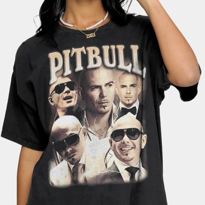 Pitbull Hip Hop Rap Vintage 90s Retro Unisex T-Shirt - Teeruto