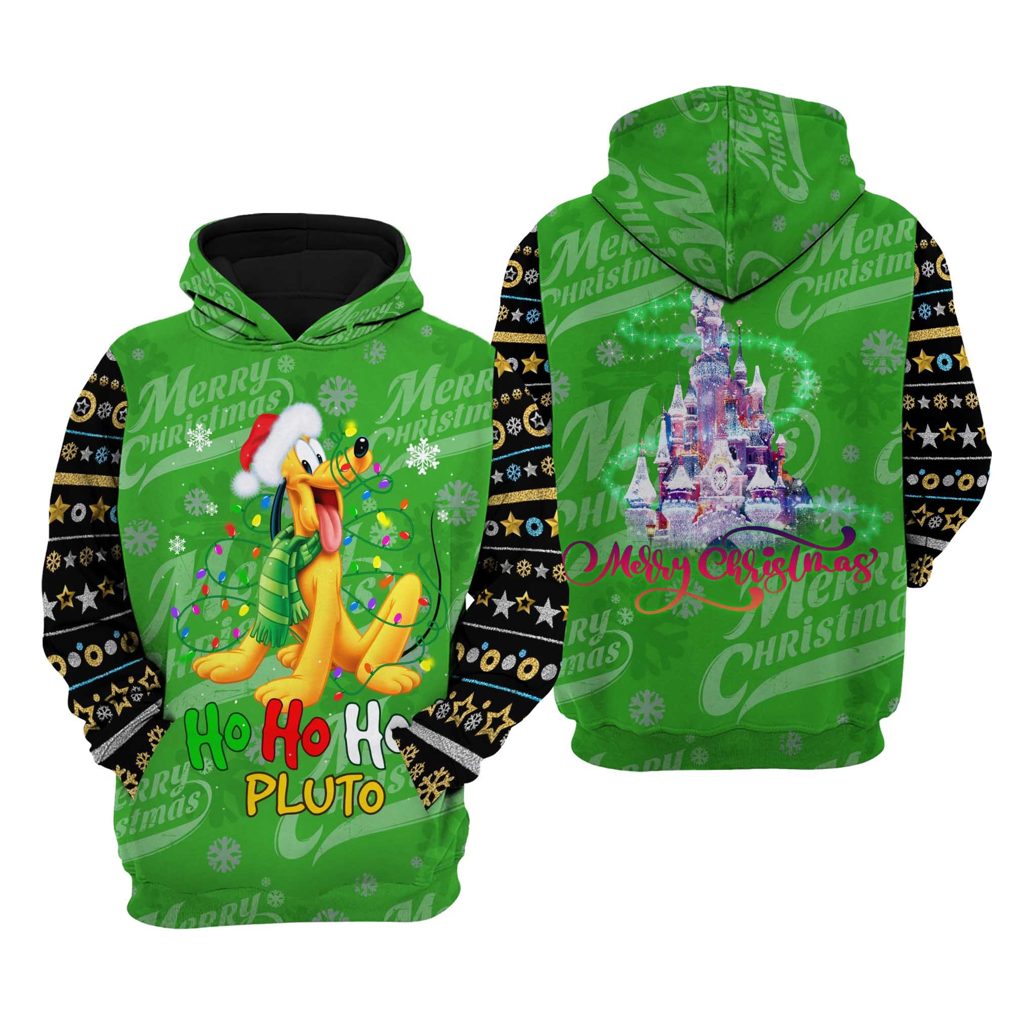 Pluto Dog Christmas Disney AOP Unisex Hoodie