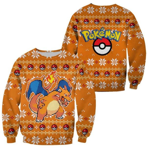 Pokemon Charizard Ugly Christmas Custom Xmas Knitted Sweater