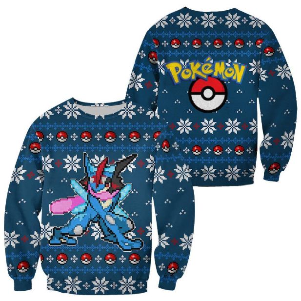 Pokemon Greninja Ugly Christmas Custom Xmas Knitted Sweater