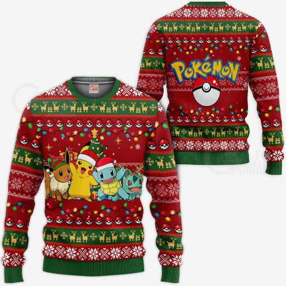 Pokemons Ugly Christmas Anime Xmas Knitted Sweater