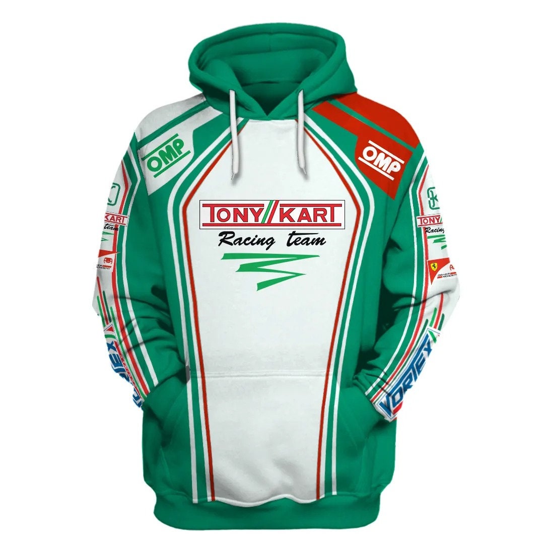 Racer Tony Kart 3D Gift 3D Racing Logo Brand F1 Style AOP Unisex Hoodie